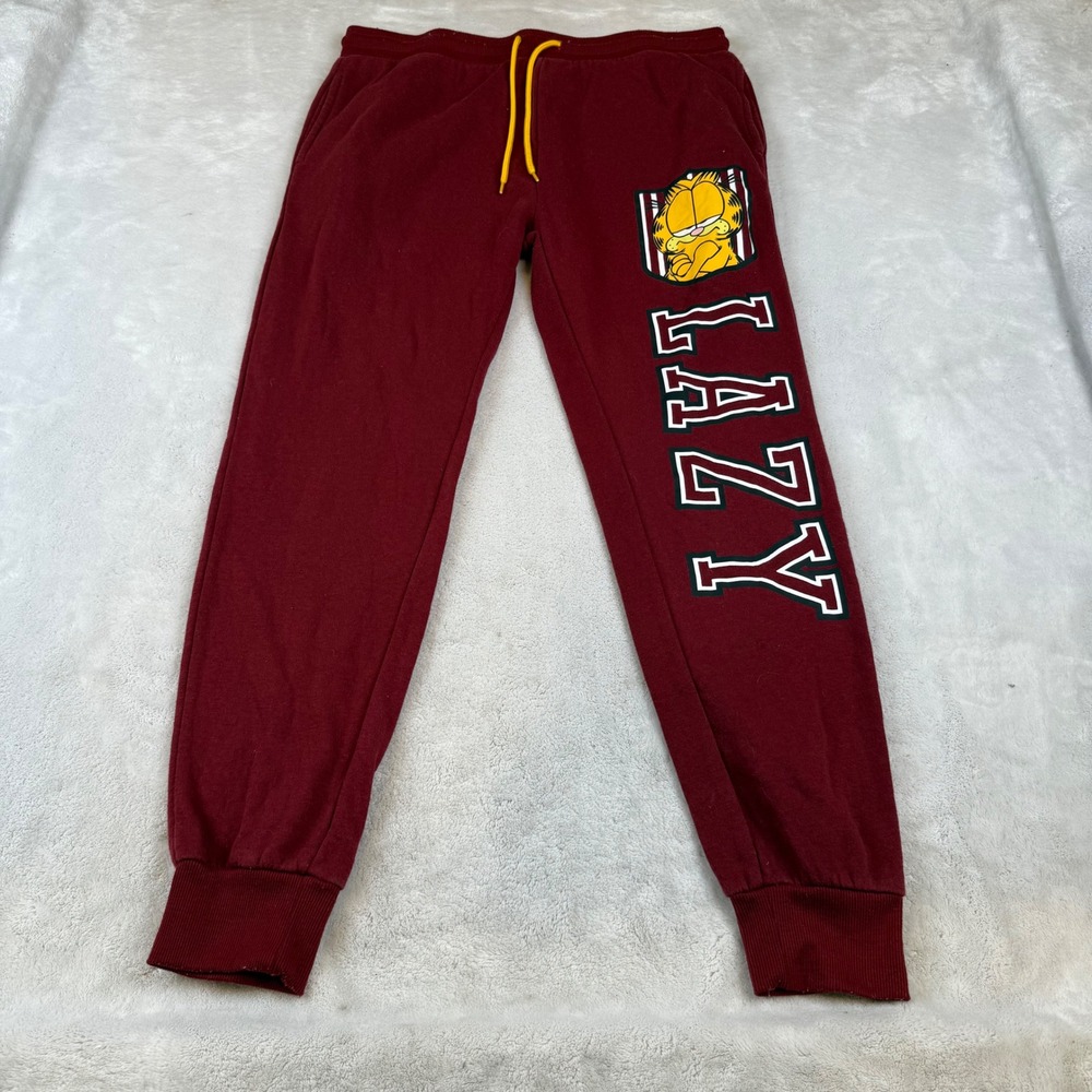 Nickelodeon Garfield Lazy Jogger‎ Sweatpants Maroon Mens XL LJ42207LB